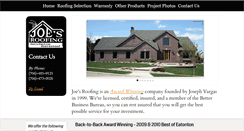 Desktop Screenshot of joesroofing.net